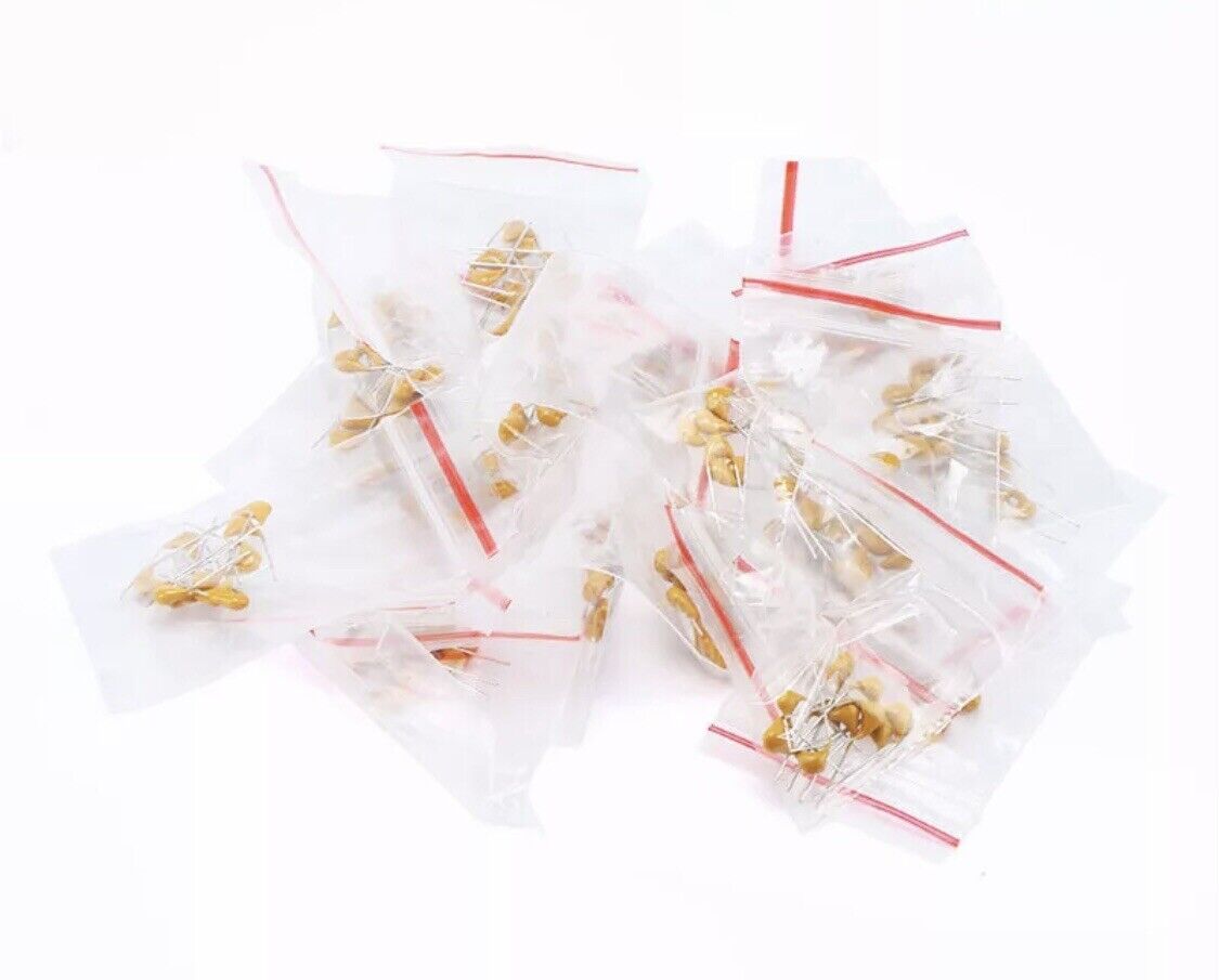 180PCS 18 Values 50V 20pF~1uF Multilayer/Monolithic DIP Ceramic Capacitors Kit