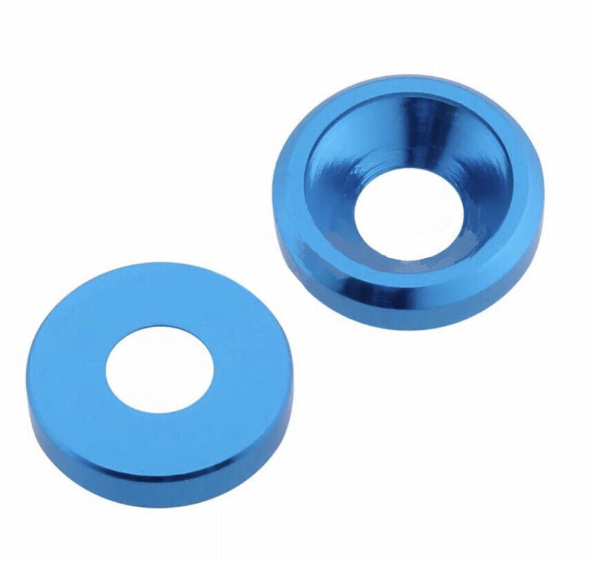 M3 10PCS LIGHT BLUE Aluminium Washer Counter Sunk Screw R/C Drone Automotive FPV