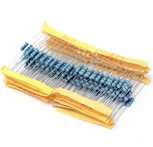 300pcs 10 X 30 Values 1/2W 1% Metal Film Resistor Assortment Inc Box 10Ω ~ 1MΩ