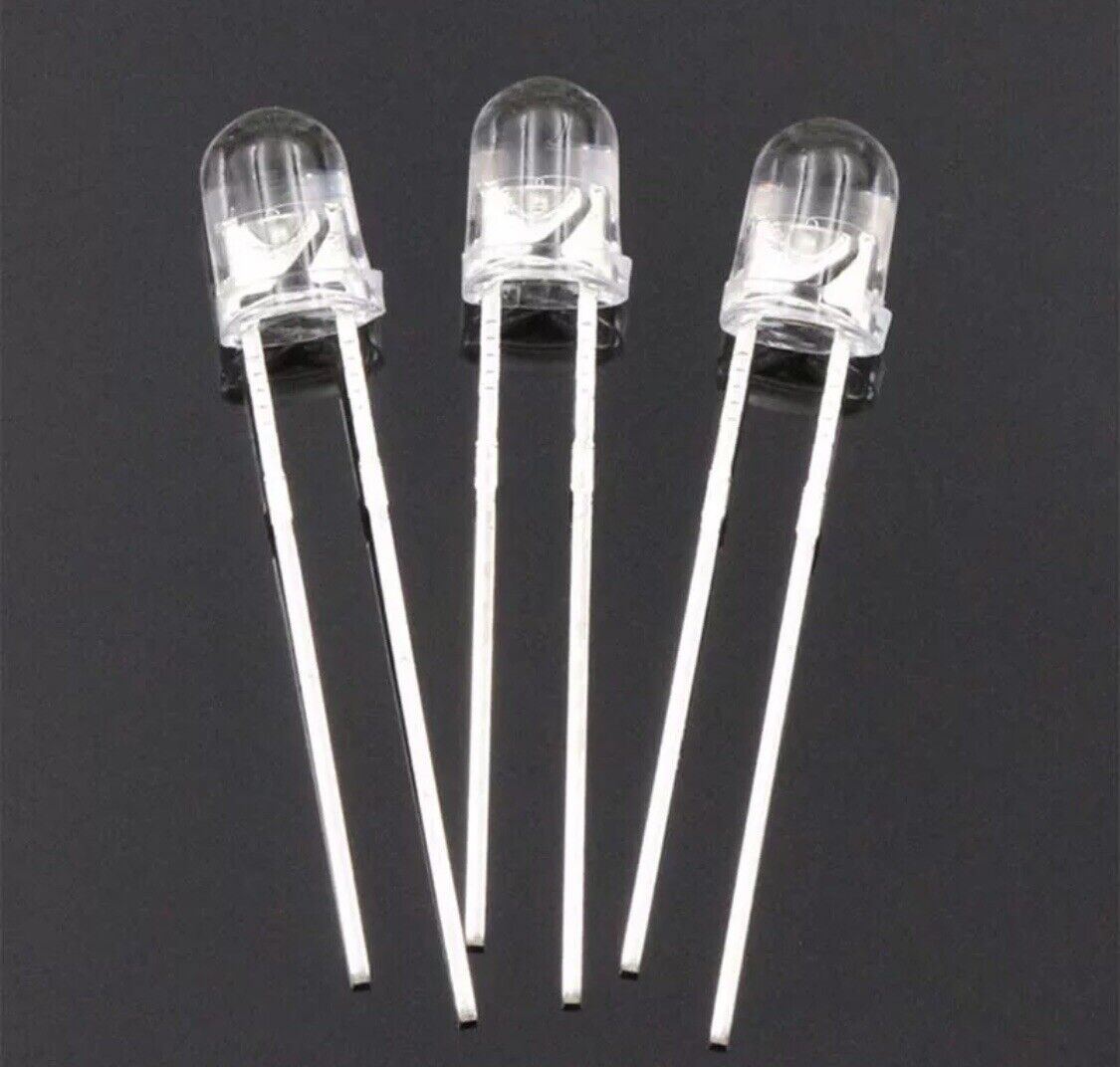 4MM GREEN LED Light Emitting DIY Led Diode Clear Round Head LED, WITH EDGE 520nm