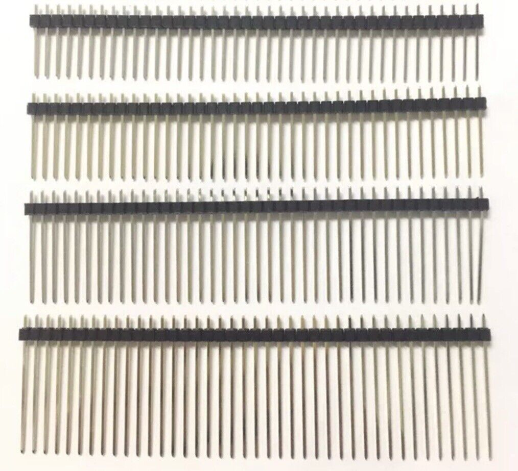 5Pcs 2.54mm Pitch 40-Pin 25mm Length Single Row Straight Pin Header Strip