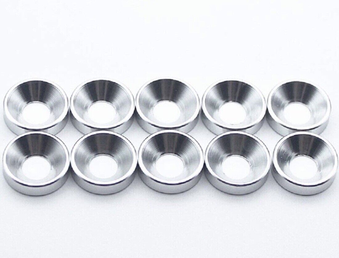 M3 10PCS SILVER Aluminium Washer For Counter Sunk Screw R/C Drone Automotive FPV