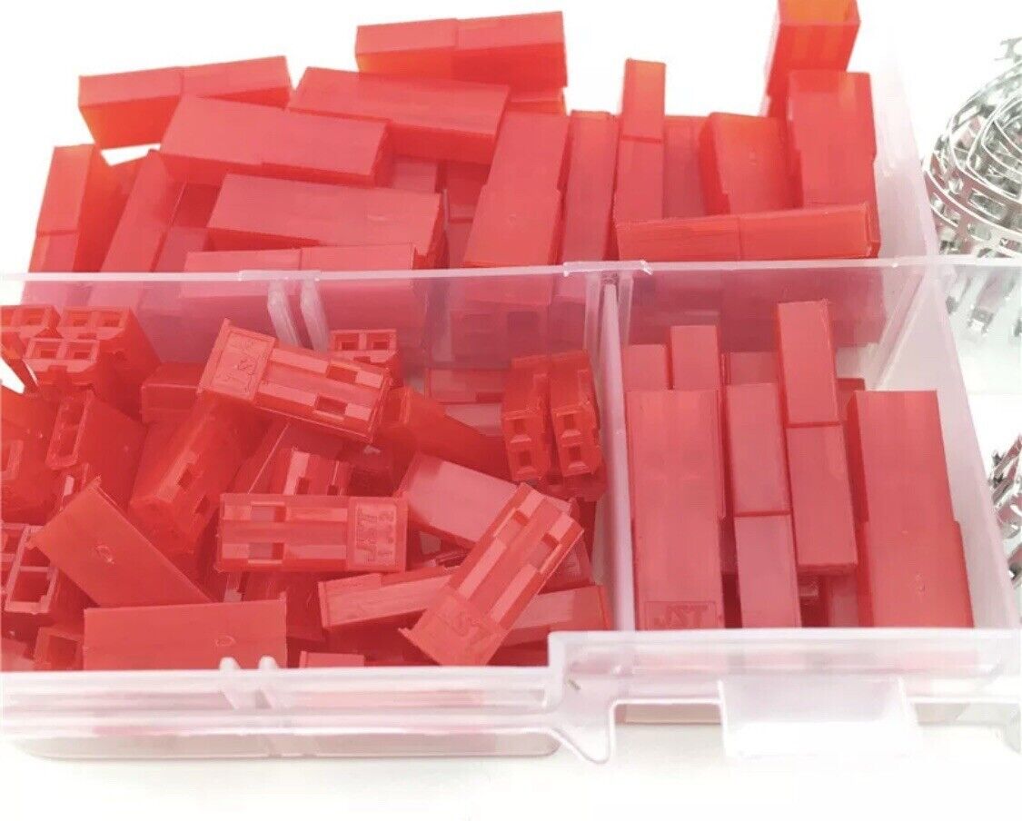 300pcs 2Pin JST Connector Plug Female, Male and Crimps DIY RC Battery Connector