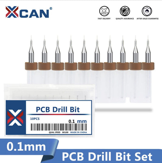 10Pcs 0.1mm PCB Print Circuit Board Tungsten Carbide Mini Micro Drill Bit Set