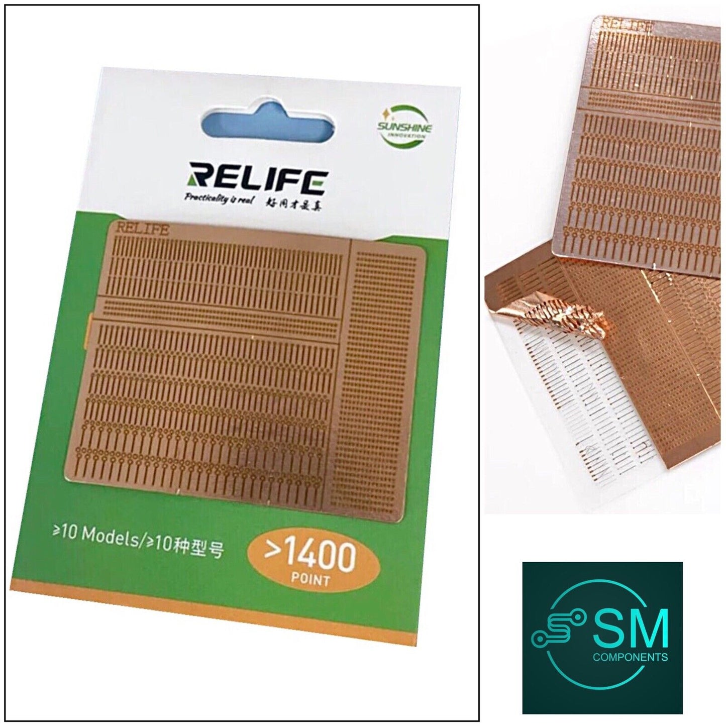 1400pc RELIFE Dot Repairing Solder Lug Spot Soldering Pad RL-007GA Trace for PCB