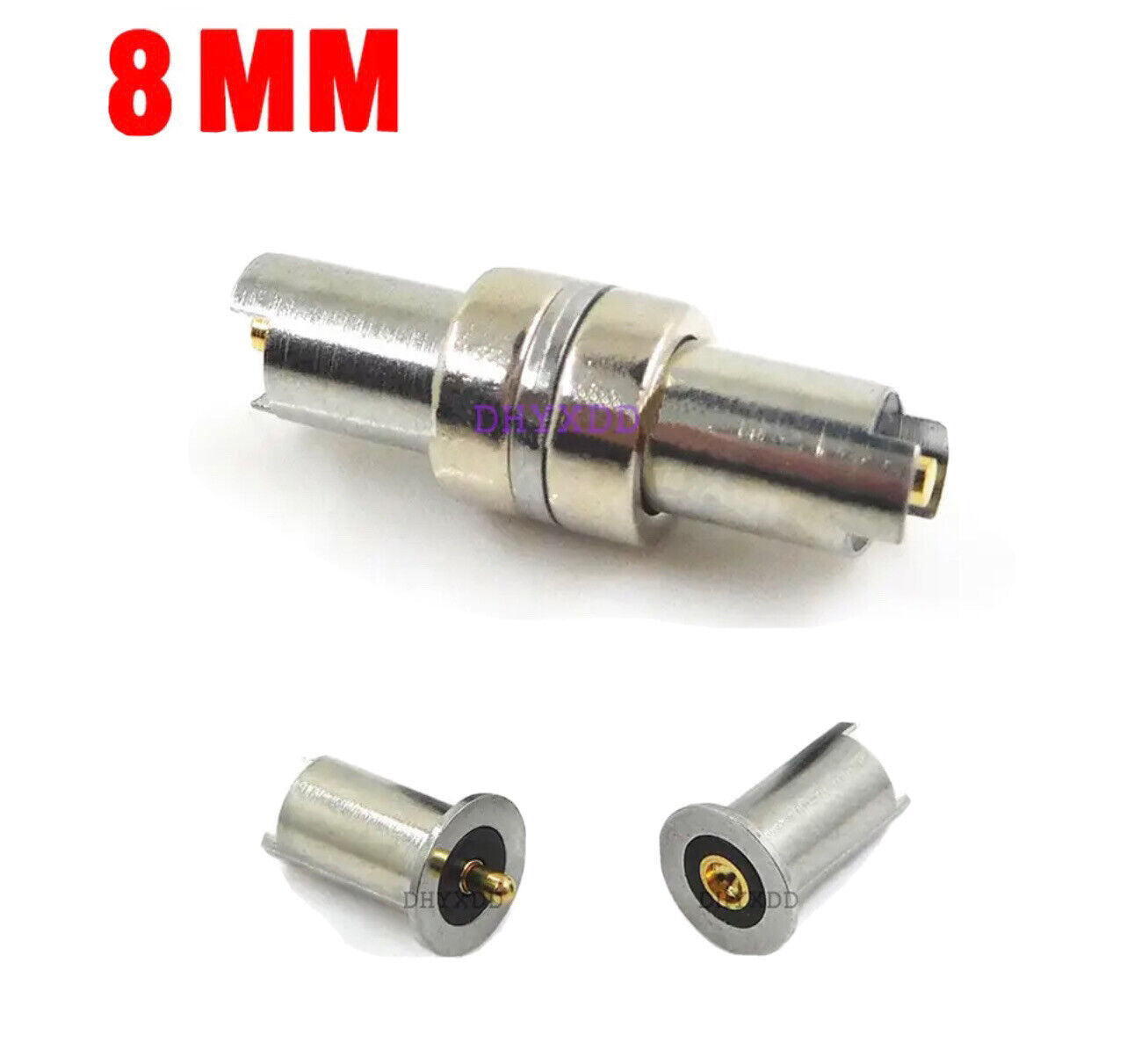 1 X Pair Spring-Loaded Magnetic Pogo Pin 8mm X 13mm Connector Male Female 12V 3A