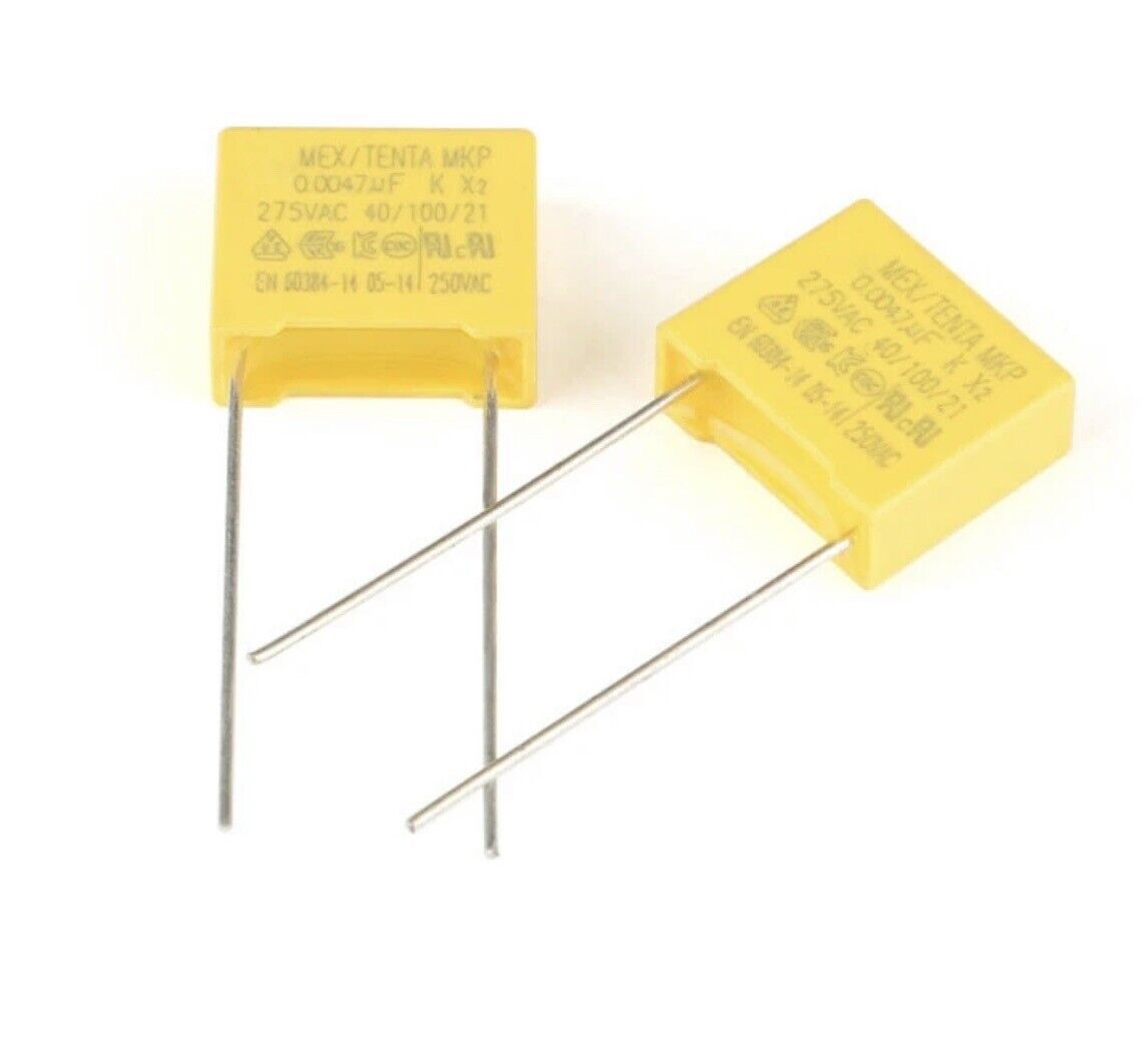 50Pcs 10 Value MKP X2 1nF-1.0uF 275VAC Set Polypropylene Safety Capacitor Kit