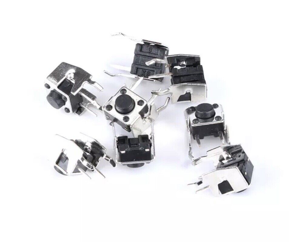 90PC Right Angle Momentary Tactile Non Latch 6X6X 4.3/5/6/7/8/9/10/11/12mm + Box