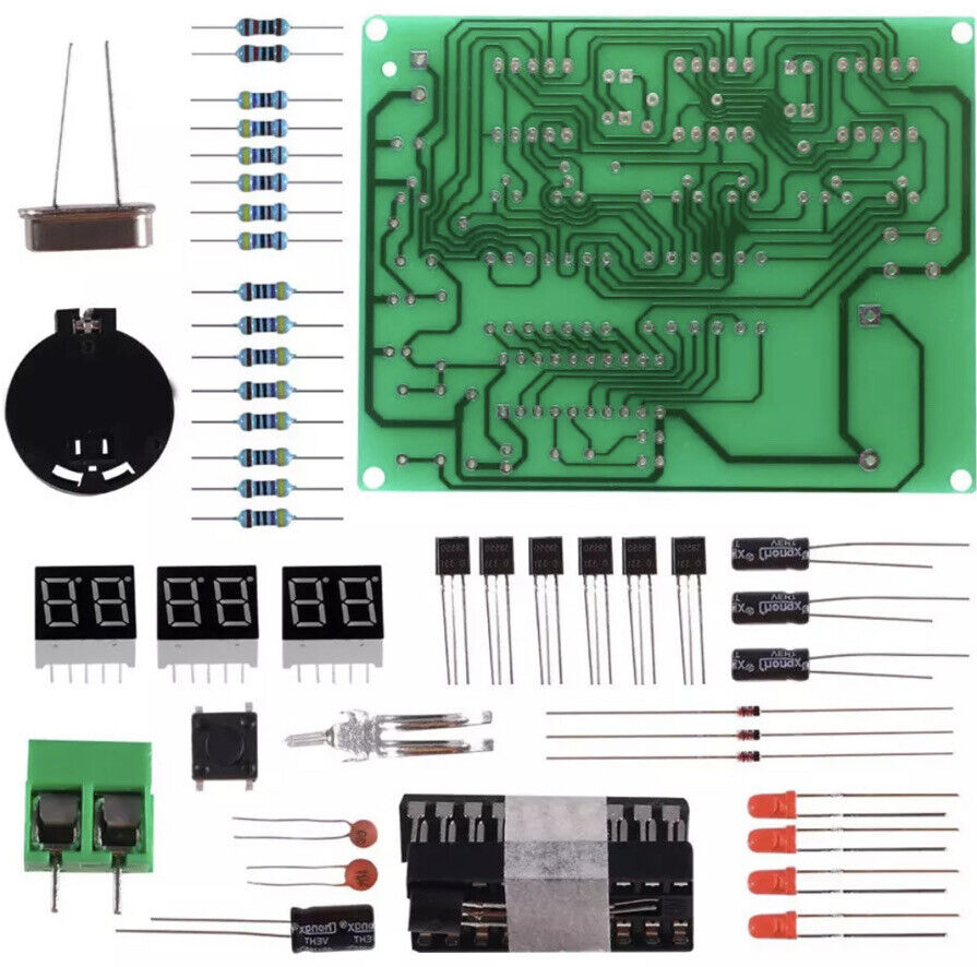 DIY Kit Electronic Digital Clock AT89C2051  Tube LED Display Beginners Training