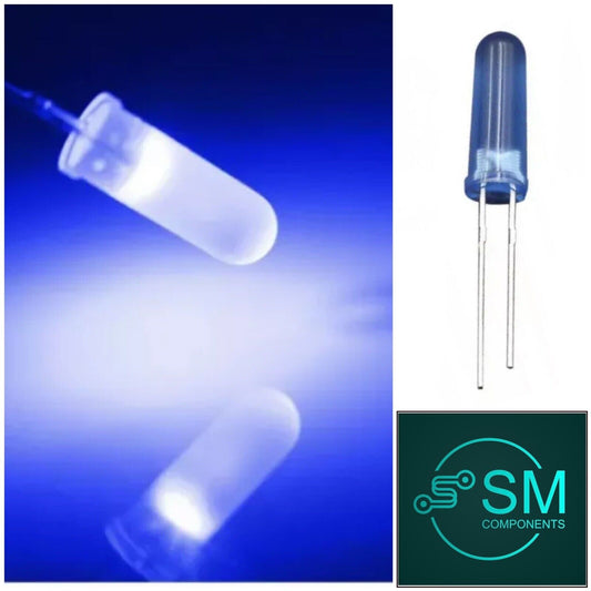 100PCS 5mm High Colloid BLUE Colour Diffused LED Light Emitting Diodes DIY