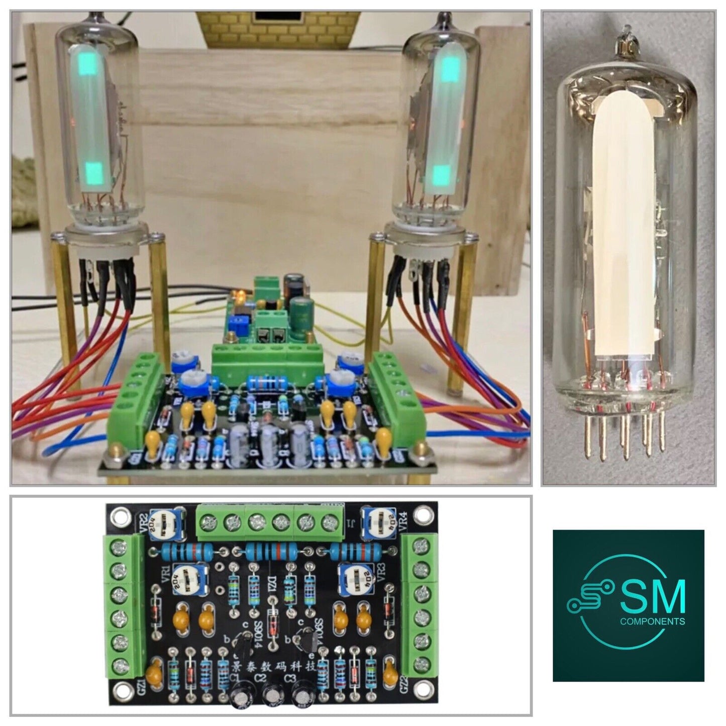 DIY DC12V Dual Channel Low Voltage 6E2 Tube indicator driver Board level Cat Eye