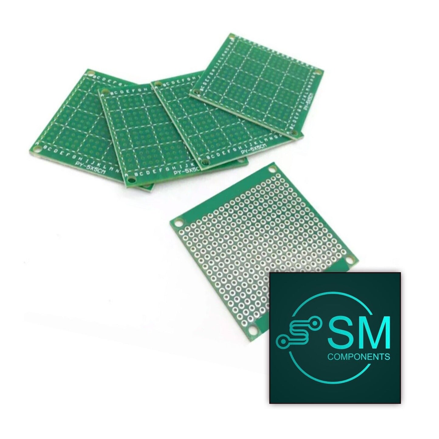 5PCS 5x5cm GREEN FR-4 Prototype Universal Circuit PCB Board Breadboard Sub Board