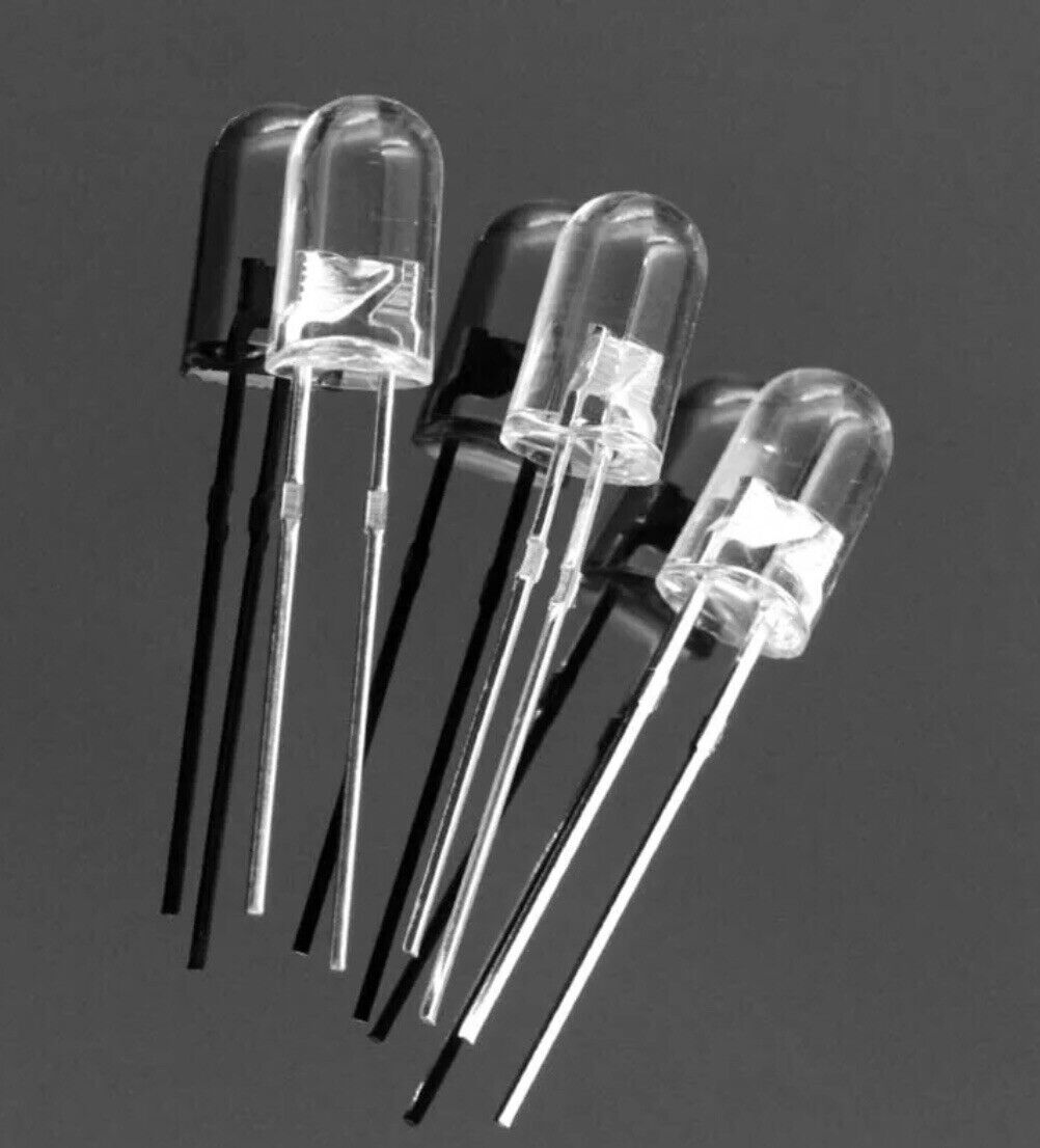 5mm BLUE LED Light Emitting Led Diode Clear Round Head LED, With EDGE , 465nm