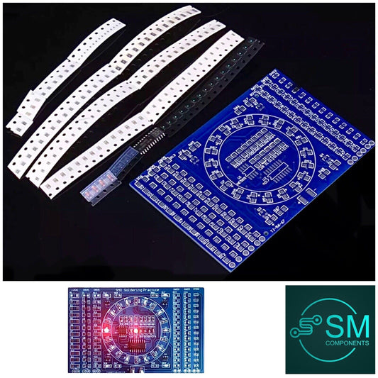 Soldering Practice SMD CD4017 NE555 Rotating LEDS Board DIY Kit Electronic PCB