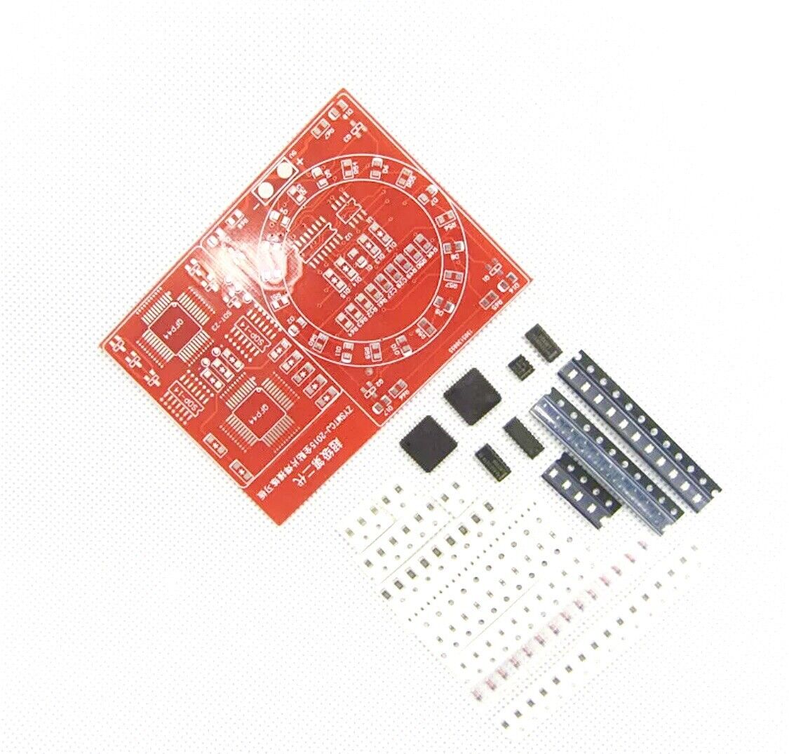 SMD/SMT PCB Component Soldering Practice Board Double Sided Diode, Resistor, Led