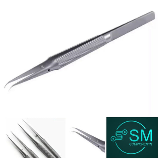 Titanium Alloy 0.15mm CURVED Point Professional Tweezer for Electronics Repair