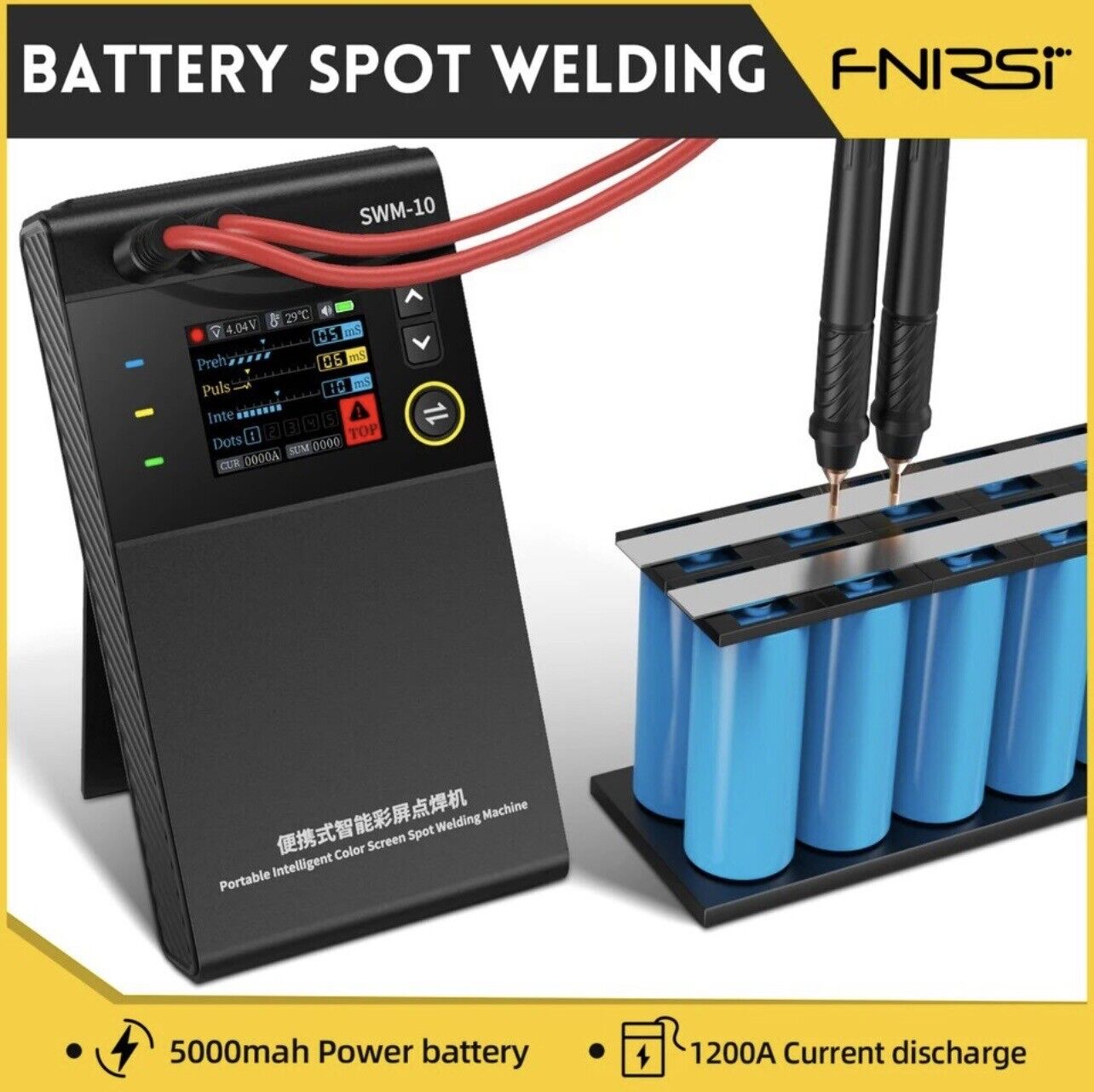 FNIRSI SWM-10 Portable Battery Spot Welder DIY Welding Machine 18650 Battery