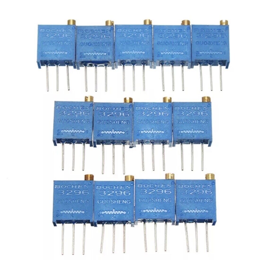 13PCS 13 Values 100R-1M 3296 Potentiometer 3296W Pot Adjustable Resistor DIY