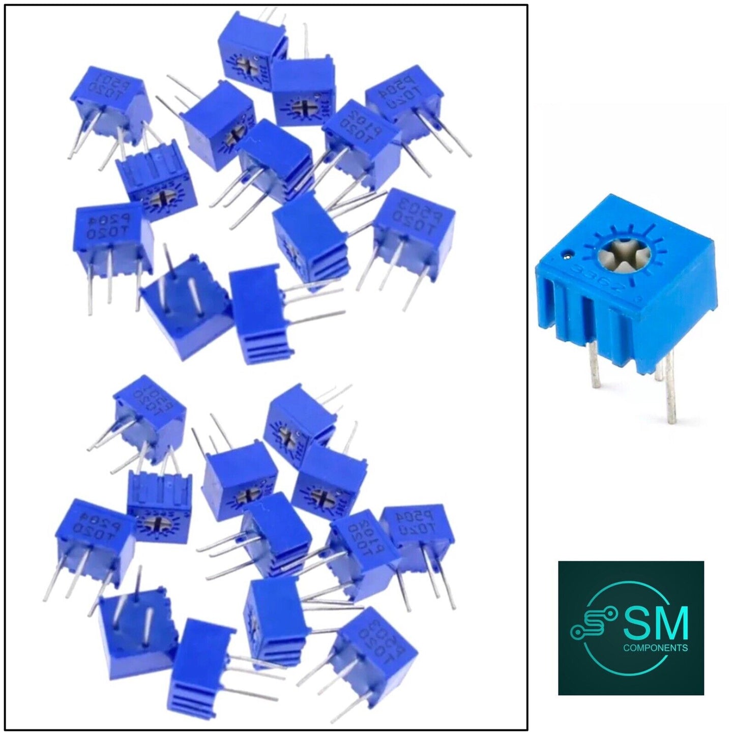 3362P Trimmer Potentiometer 13 Values 26 Piece Variable Resistor 100R-1M DIY Kit