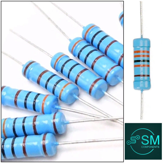 150pc 5 X 30 Values 3W 1 % Metal Film Resistor Assortment Kit 0.1Ω ~ 750Ω