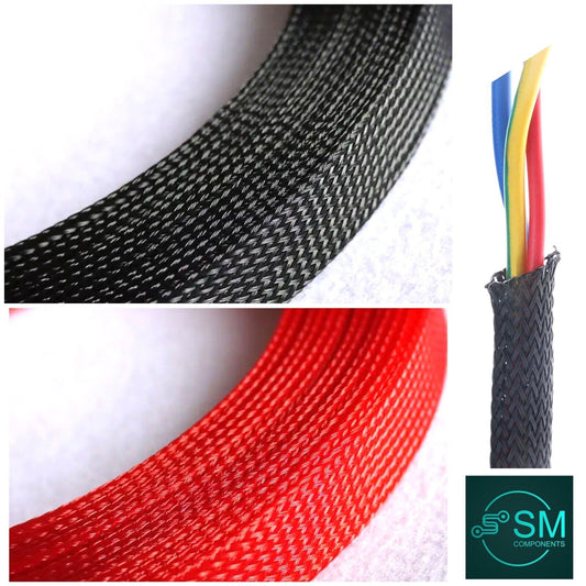 Expanding Braided Cable Sleeve Cable Tidy Abrasion Resistant Inc End Shrink Tube