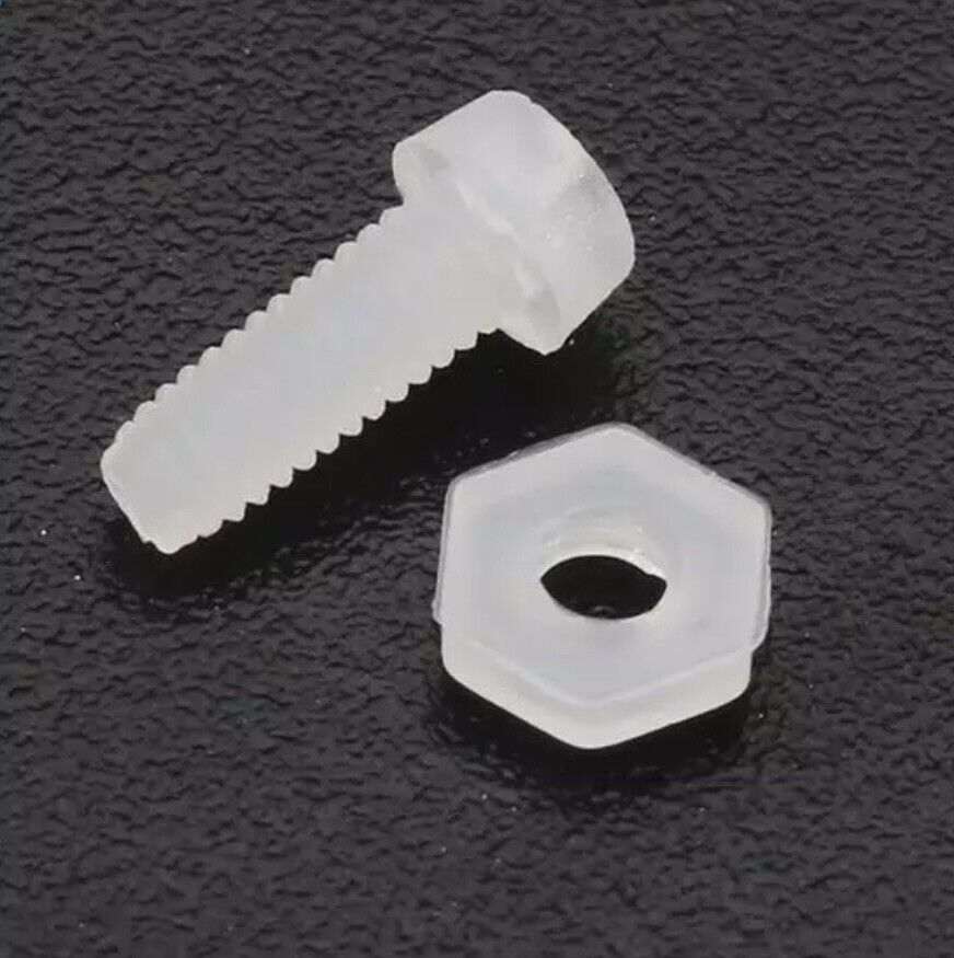 200pcs WHITE M3 Male Female Spacer Nylon Hex Screw Standoffs Nut Kit Inc Case