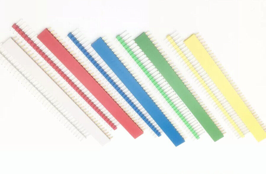 8pcs (4Pr) *YELLOW* 40 Pin Socket Arduino Single Row Header Male & Female 2.54mm