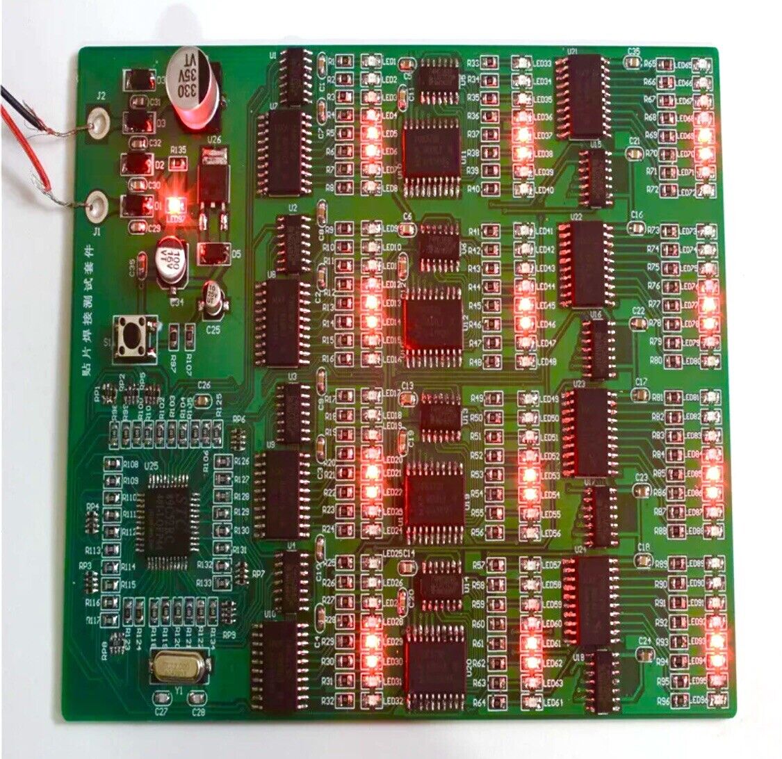 SMD-SMT Soldering Practice Board Huge Component Count LED DIY Kit Electronic PCB