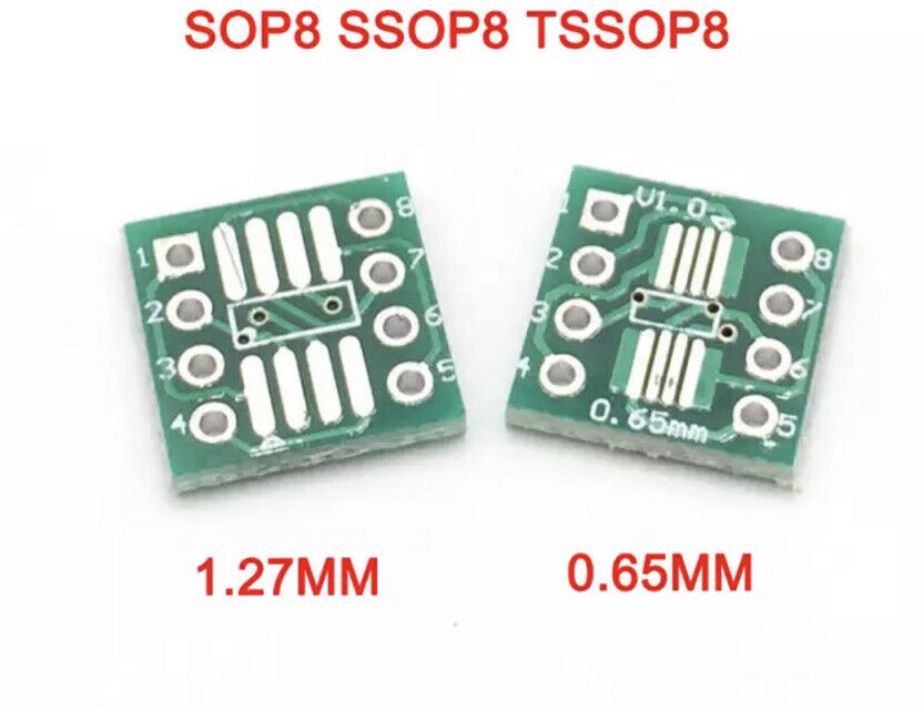 15PCS SOP8 TSSOP8 SSOP8 to DIP8 Transfer Board DIP Pin Board Pitch Adapter