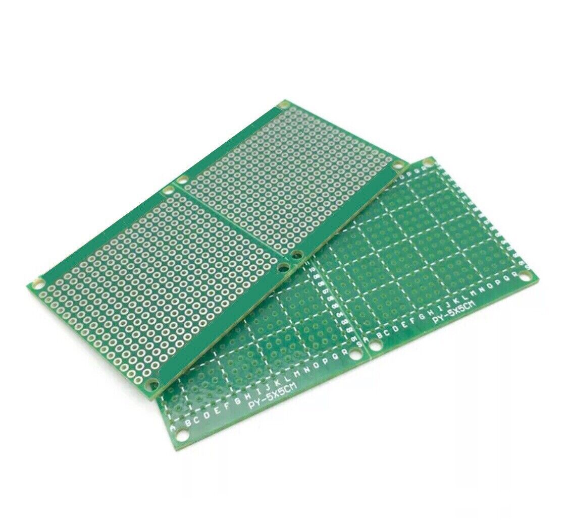 5PCS 5x5cm GREEN FR-4 Prototype Universal Circuit PCB Board Breadboard Sub Board