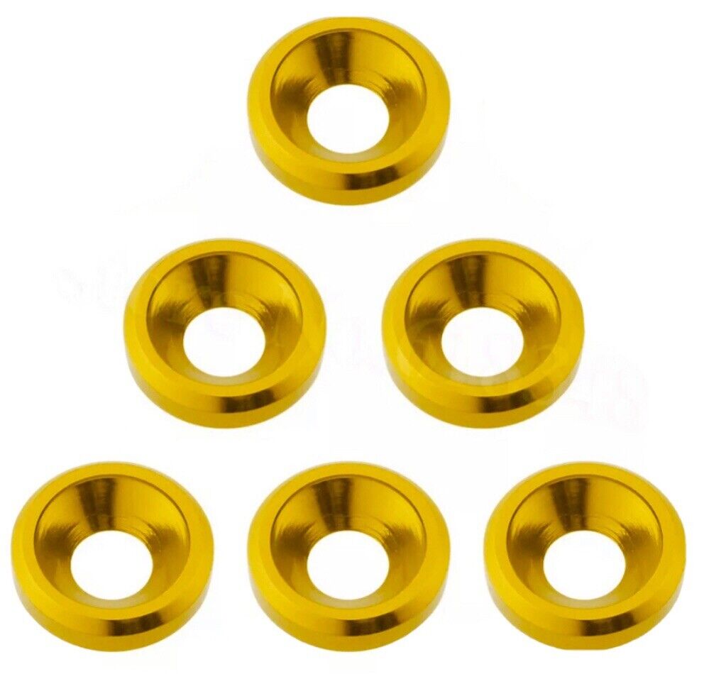 M3 10PCS GOLD Aluminium Washer For Counter Sunk Screw R/C Drone Automotive FPV