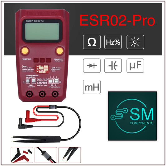 BSIDE ESR02 Pro Transistor Component Tester Multifunctional Digital Tester Diode