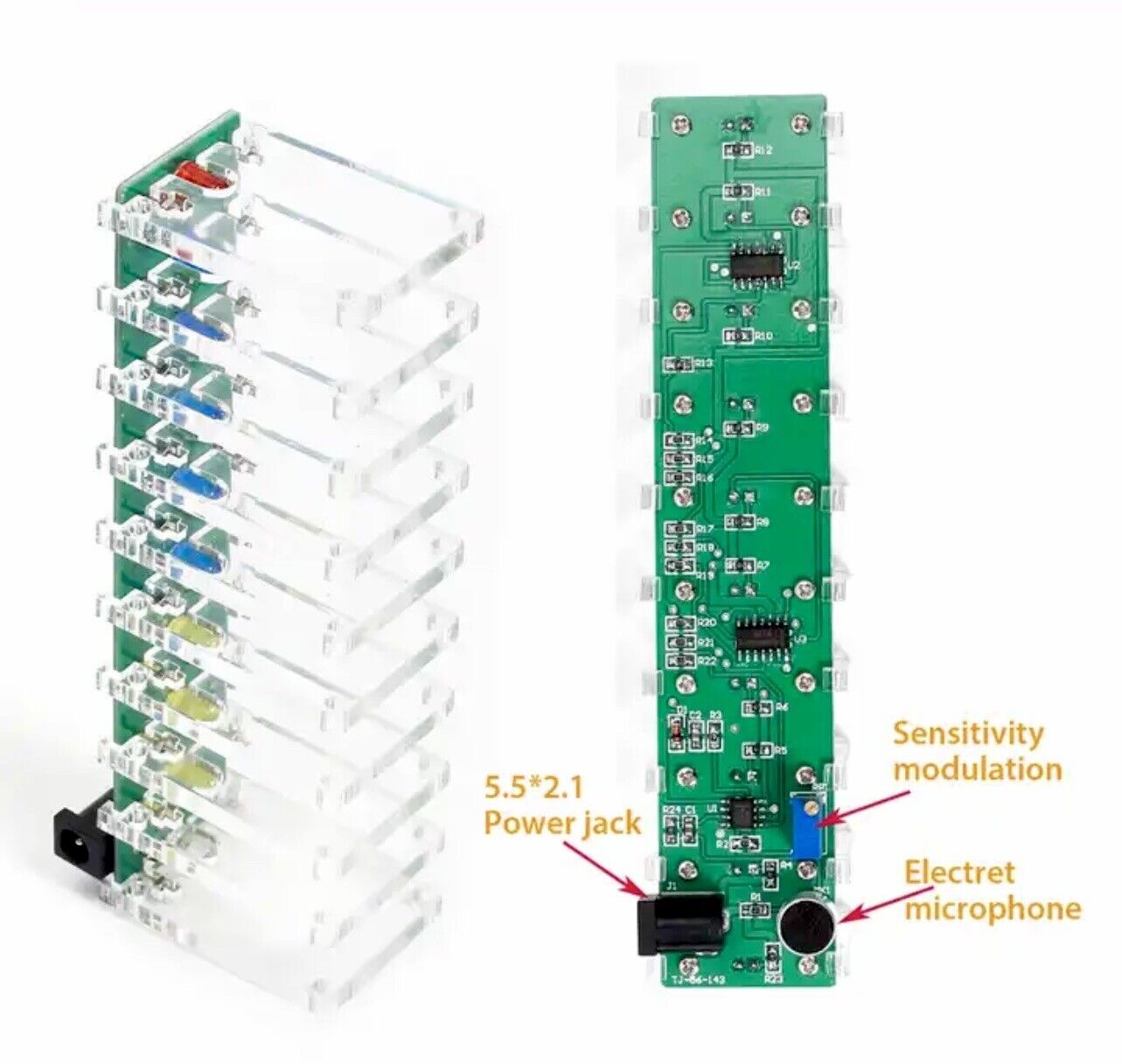 DIY LED Level Sound Controlled Display VU Meter Music Spectrum Electronic Kits