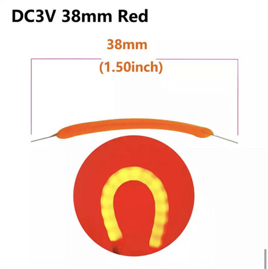 6pcs DC3V 38mm RED Light Emitting Diode Super Flexible Silicone Filament LED