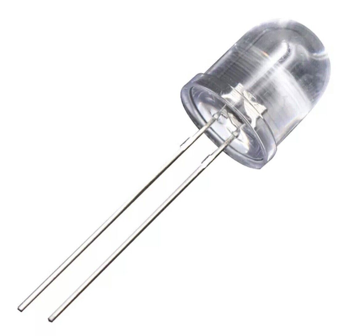 50pcs 10mm F10 Cool White Clear Round LED Light Emitting Diode Bright LED 7000K