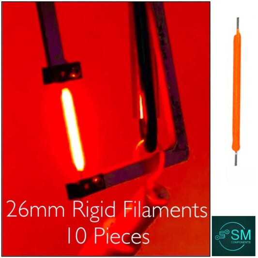 10PCS 3VDC LED 26mm RED Rigid Silicone Filaments Led Light Emitting Diodes