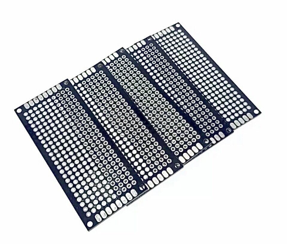 5Pcs 70x30 Double Side FR4 Arduino Prototype Universal PCB Board Soldering BLACK