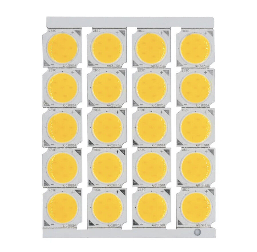 10PCS DC 9-10V 3W 13x13mm Square COB LED Chip High Power Light Cool, Warm White