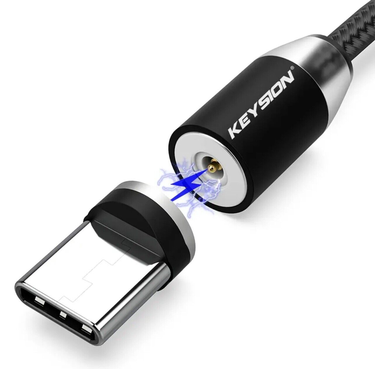 1 x Magnetic USB Type C Lightning Micro USB Charging iPhone Samsung 2 MTR 3A