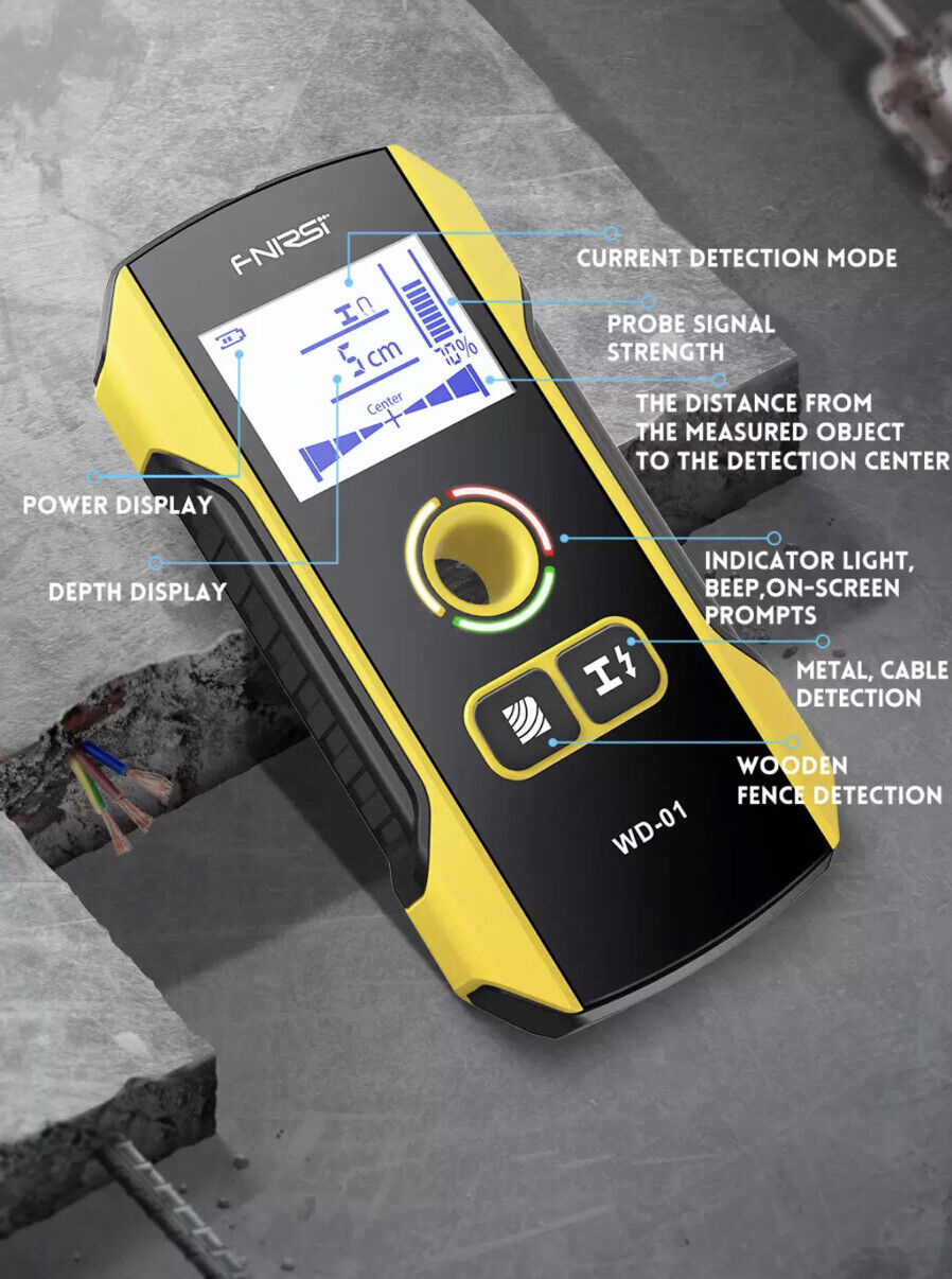 FNIRSI WD-01 Positioning Hole Wall Detector Scanner for Rebars Timber AC Wires