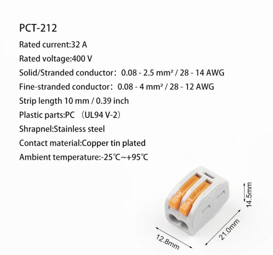 12pcs PCT 4 Styles Wire Connector Boxed Universal Terminal Block Wire Connector