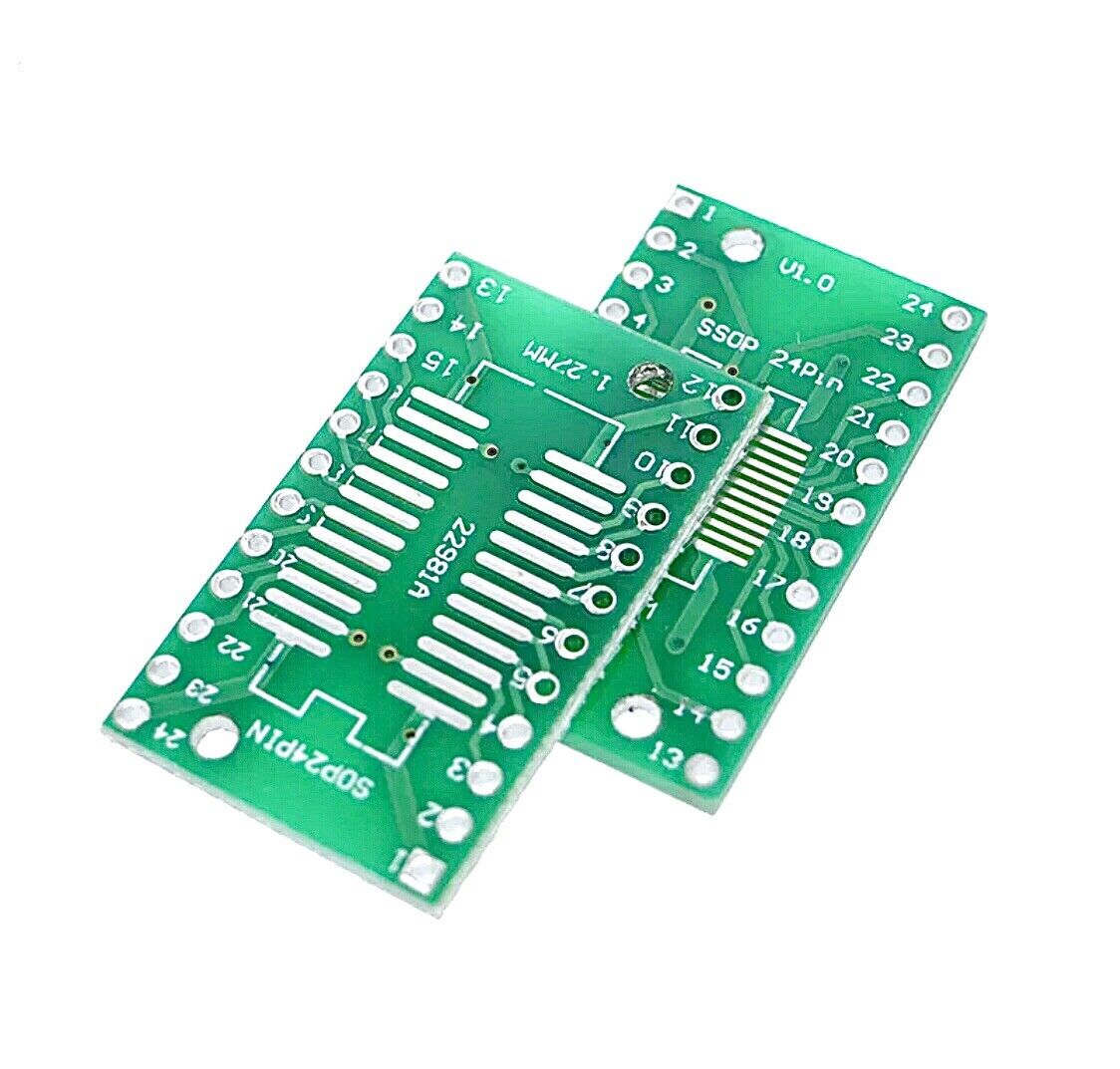 10PCS TSSOP-24 SSOP-24 SOP24 Pin Board SMD - DIP 24 Adapter Breakout Board PCB