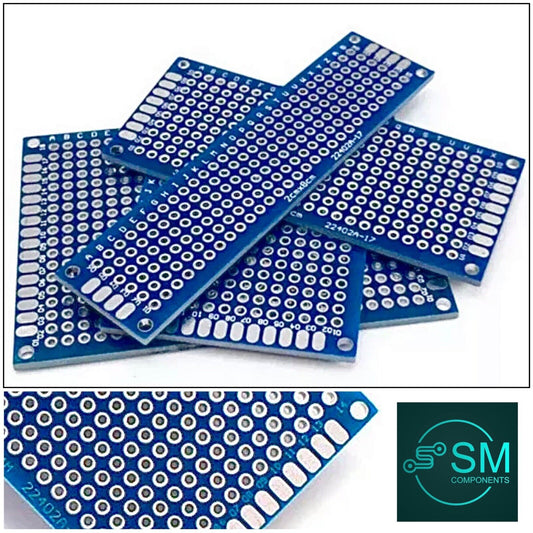 4Pcs PCB 70x50 60x40 70x30 80x20 Double Sided FR4 Arduino Soldering Proto BLUE