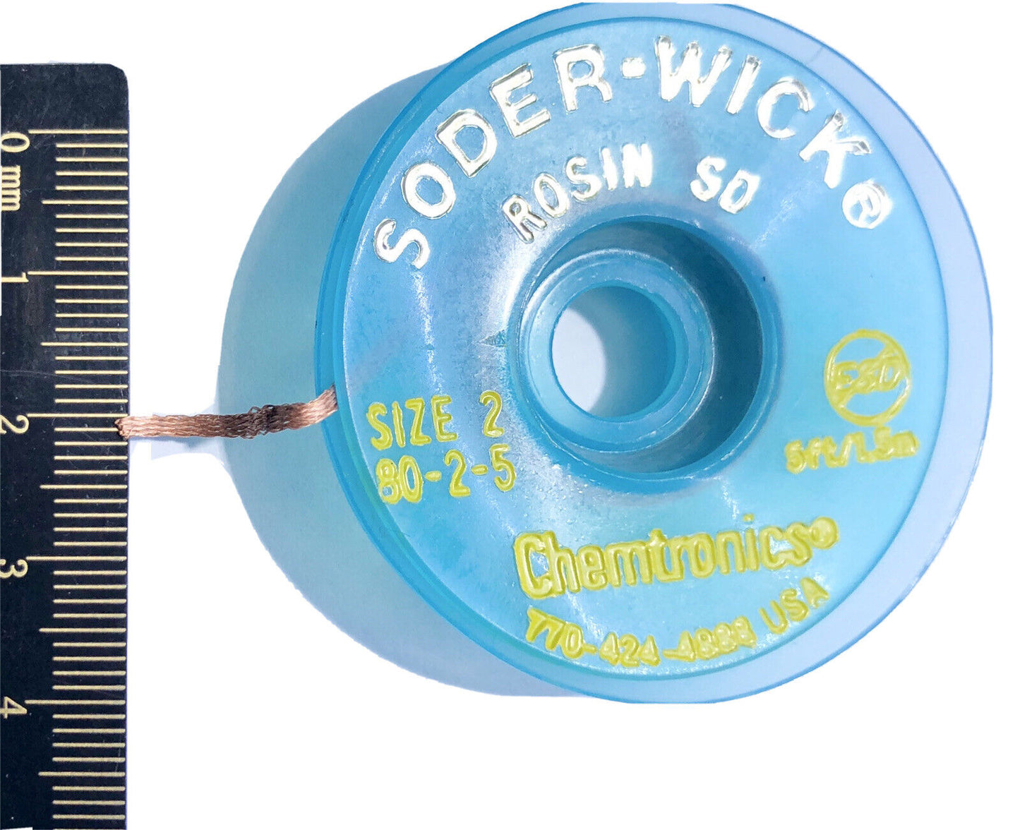 Soder-Wick Solder Wick No Clean Desolder Braid 1.5mm-5ft (80-2-5) 1 Bobbin DIY