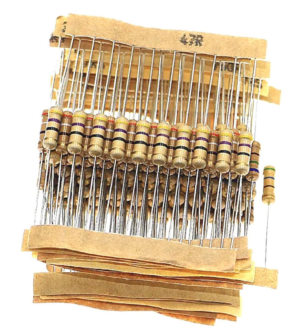 300pcs 10 X 30 Values 1/2W 5% Carbon Film Resistor Assortment Kit 0.1Ω ~ 750Ω