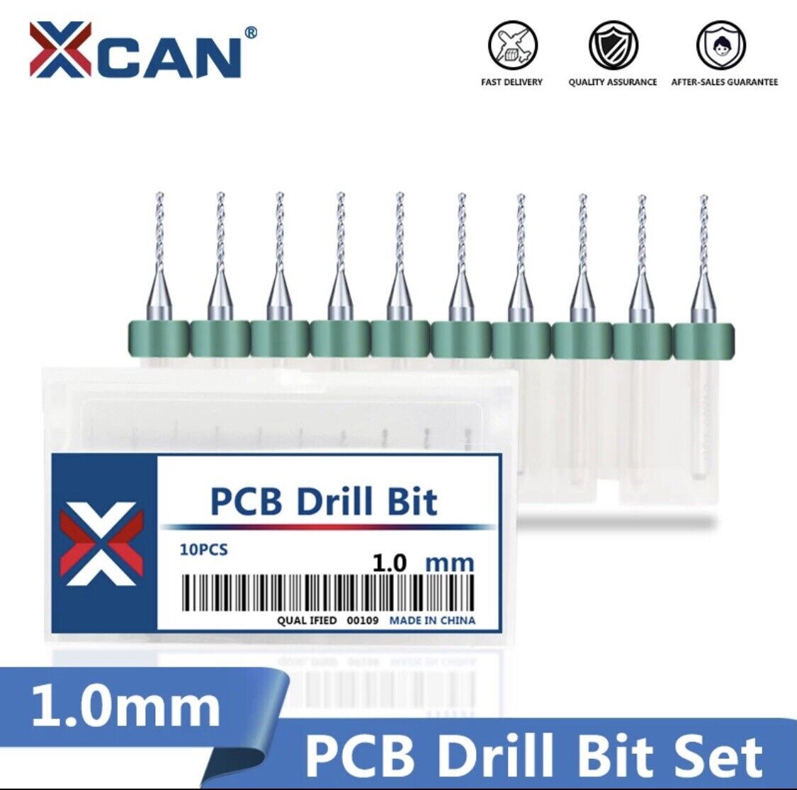 10Pcs 1.0mm PCB Print Circuit Board Carbide Mini Micro Drill Bit Set