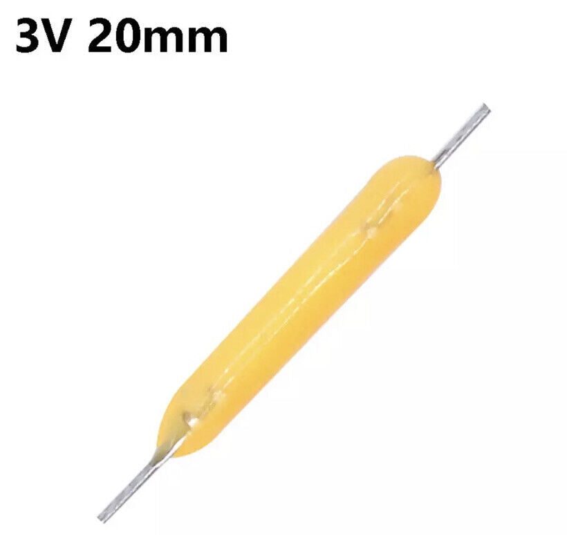 10Pc 3V 80mA 20mm WARM WHITE Silicone Filament DIY Led Light Emitting Diodes