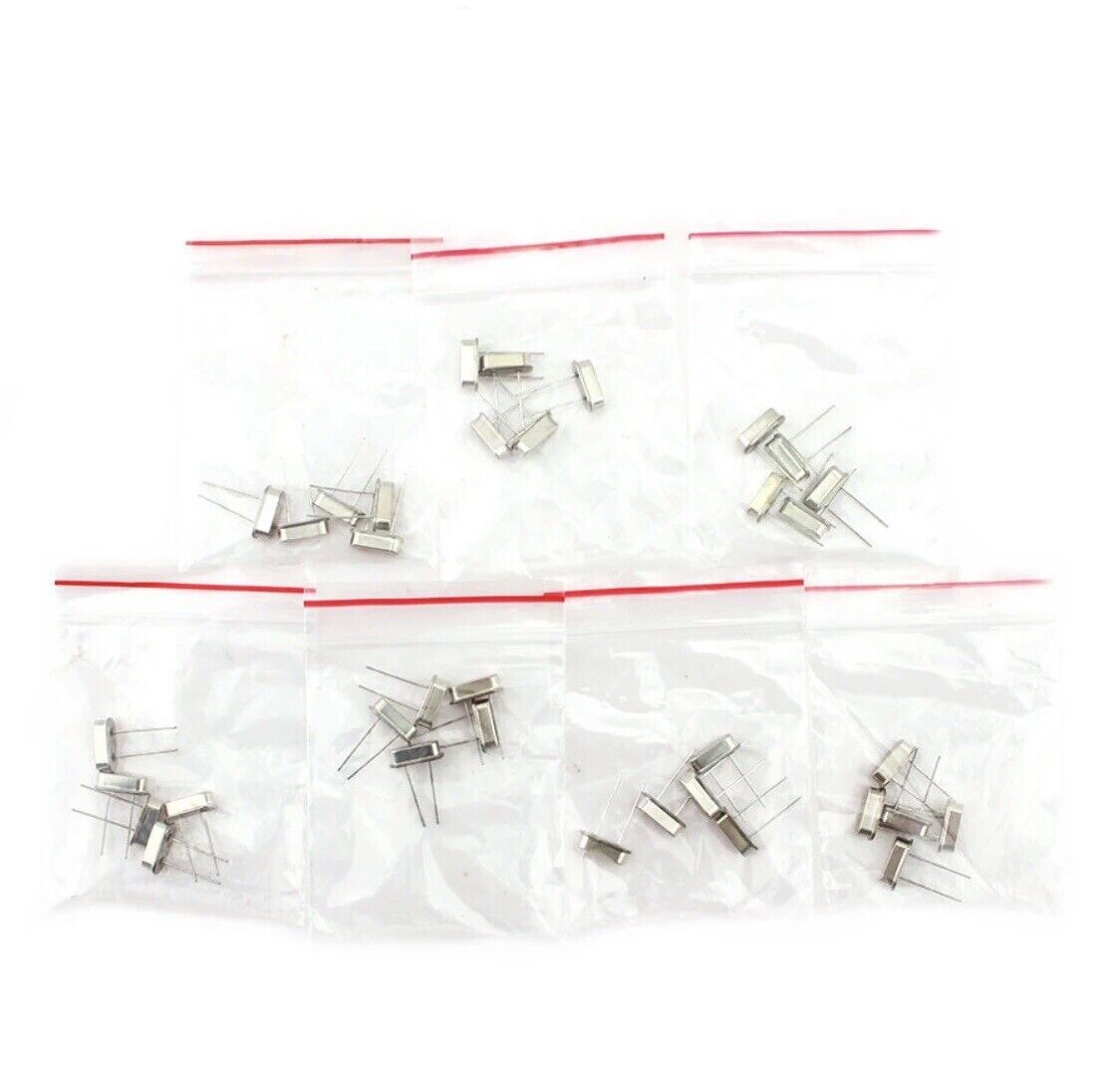 35pcs Crystal Oscillator Electronic Kit, HC-49S 7 Values 32.768KHz - 25MHz