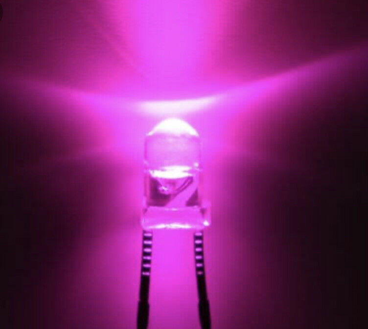 3mm F3 Pink Led Light Emitting Diode 100pcs Clear Top Round Head