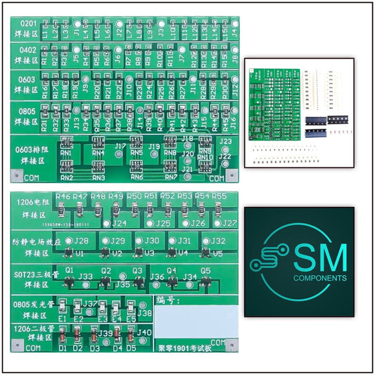 Soldering Practice SMD/SMT 0201 0402 0603 0805 LEDS Board DIY Kit Electronic PCB